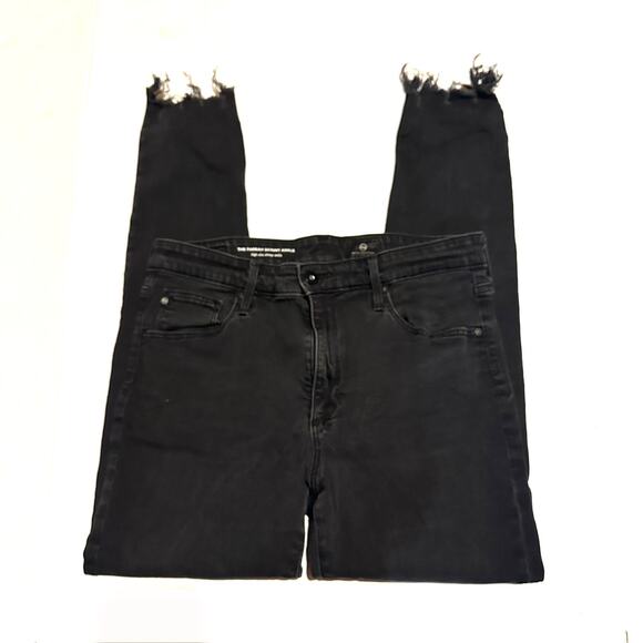 AG Adriano Goldschmied The Farrah Skinny Ankle Black Jeans Women's 30 - Picture 1 of 8
